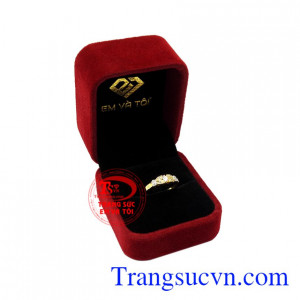 Nhẫn nữ vàng tây trang nhã tinh tế.