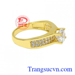 Nhẫn nữ vàng tây xu hướng giao hàng tận nơi.