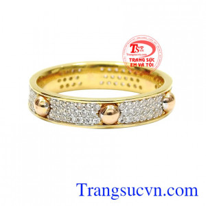 Nhẫn vàng cá tính phái đẹp nhận đặt chế tác theo yêu cầu.