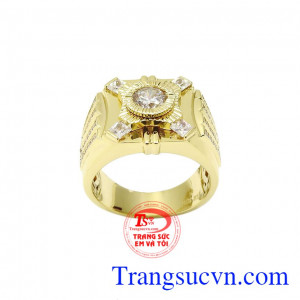 Chiếc nhẫn nam vàng sẽ giúp cánh mày râu trông lịch lãm và đầy ấn tượng hơn thu hút ánh nhìn của mọi người.