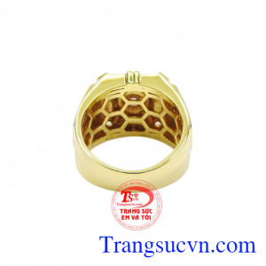 Nhẫn vàng phái mạnh thời thượng nam tính.