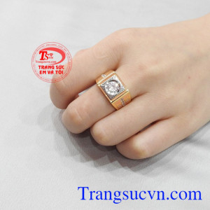 Nhẫn vàng phái mạnh thời trang 18k