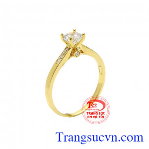Nhẫn vàng tây kiêu sa