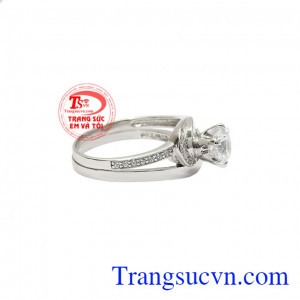 Nhẫn vàng trắng quý cô thanh lịch sự lựa chọn hoàn dành cho phái đẹp.