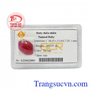 Viên ruby thiên nhiên ép vỉ
