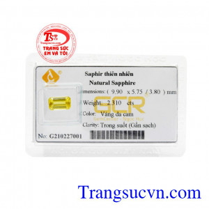 Viên sapphire thiên nhiên tài lộc