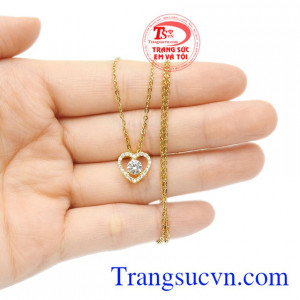Bộ mặt dây trái tim thanh tú 10k