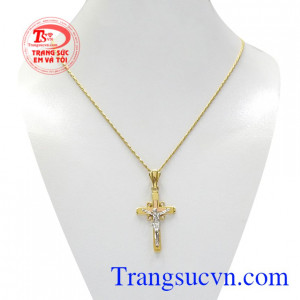 Bộ mặt thánh giá vàng cầu nguyện được chế tác đầy tinh xảo.