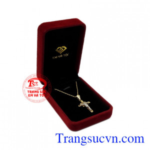 Bộ mặt thánh giá vàng cầu nguyện