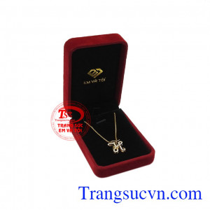Bộ trang sức chữ TH vàng tây