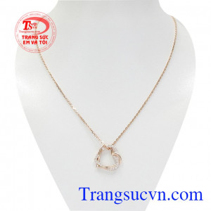 Bộ trang sức trái tim kim cương