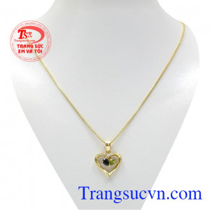 Bộ trang sức vàng trái tim yêu thương