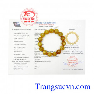 Chuỗi thạch anh tóc 14mm thịnh vượng