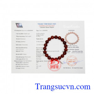 Chuỗi thạch anh tóc đỏ 11 ly đẹp