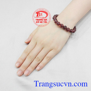 Chuỗi thạch anh tóc đỏ 11 ly