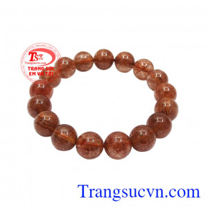 Chuỗi thạch anh tóc đỏ 12 ly