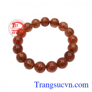 Năng lượng từ đá thạch anh tóc đỏ giúp khơi dậy khả năng sáng tạo, tư duy rộng mở và linh hoạt. Chuỗi thạch anh tóc đỏ 12 ly