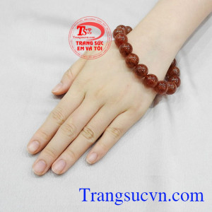 Chuỗi thạch anh tóc đỏ 12 ly