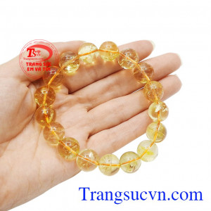 Chuỗi thạch anh vàng đẹp 12 ly thích hợp cho người sinh tháng 11.