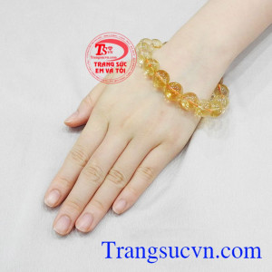 Chuỗi thạch anh vàng đẹp 12 ly