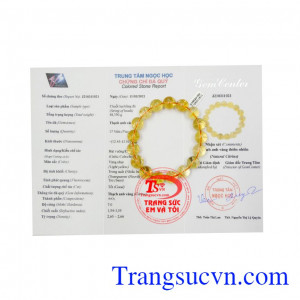 Chuỗi thạch anh vàng đẹp 12 ly