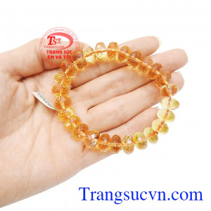 Sản phẩm có giấy kiểm định đá quý. Chuỗi thạch anh vàng thịnh vượng