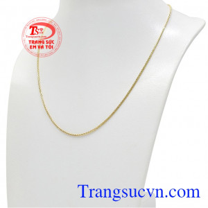 Sản phẩm mang đến nét mềm mại, quyến rũ, tôn lên nét đẹp của người dùng. Dây chuyền Italya 18k