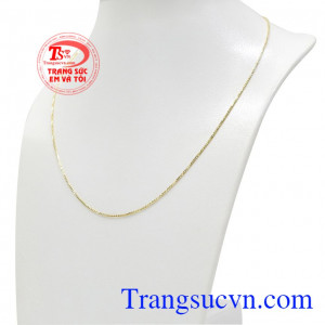 Những đường nét sang trọng, nữ tính mang đến cho sản phẩm một vẻ đẹp tinh tế, nhã nhặn và lôi cuốn. Dây chuyền nữ sợi mềm mại đẹp