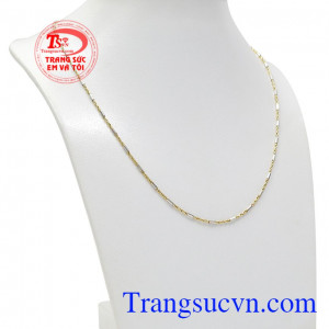 Dây chuyền vàng tây 18k nhạp khẩu Italy bền đẹp, chất lượng.