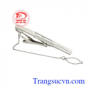 Kẹp Caravat Vàng Trắng