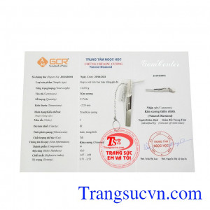 Kẹp Caravat Vàng Trắng