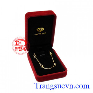 Lắc chân đáng yêu vàng tây 10k.