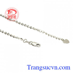 Lắc tay chữ vàng trắng tinh tế 10k.