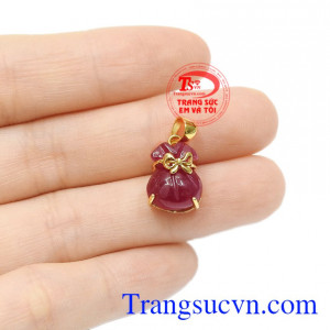 Mặt dây Ruby lộc phát đẹp.