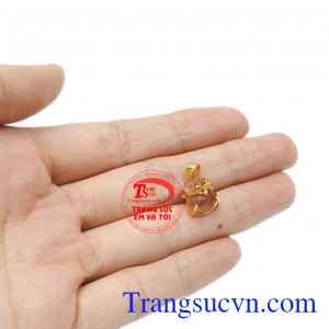 Mặt dây thạch anh tóc đỏ tài lộc nhận đặt chế tác theo yêu cầu.