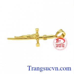 Mặt Thánh Giá bằng vàng tinh tế.