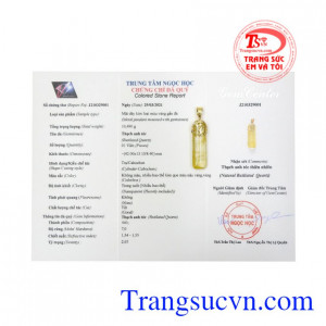 Mặt trụ thạch anh tóc tài lộc