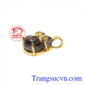 Sản phẩm đang được rất nhiều khách hàng yêu thích và lựa chọn. Mặt túi tiền thạch anh tóc đen