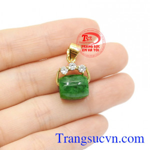 Mặt vàng ngọc cẩm thạch lu thống 10k.