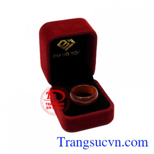 Nhẫn mã não đỏ phong thủy