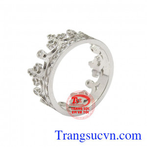 Nhẫn nam kim cương vương miện
