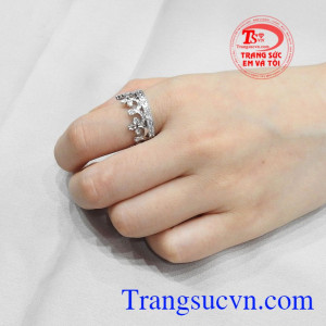 Nhẫn nam kim cương vương miện