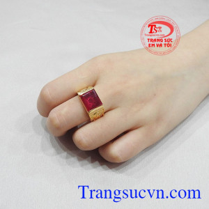 Nhẫn nam mạnh mẽ vàng tây