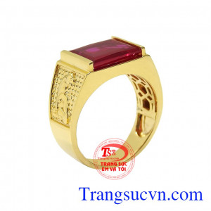 Nhẫn nam mạnh mẽ vàng tây