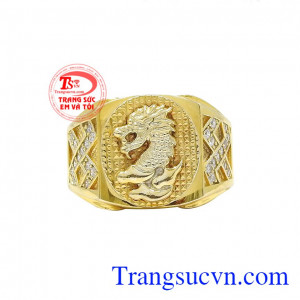 Các đường nét chế tác tỉ mỉ, tinh tế mang tới sự cuốn hút và nam tính. Nhẫn nam rồng giá rẻ