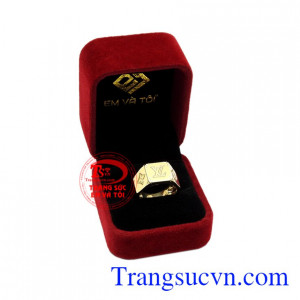 Nhẫn nam thời thượng cá tính 18k.