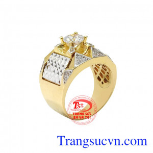 Nhẫn nam vàng mặt đá