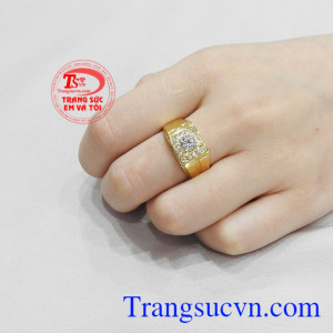 Nhẫn nam vàng phong độ đẹp.