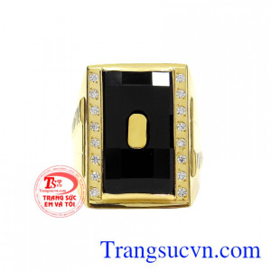 Nhẫn nam vàng tây cá tính vàng 10k chất lượng, nhận đặt chế tác theo yêu cầu của khách hàng.