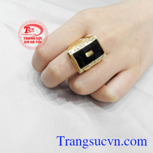 Nhẫn nam vàng tây cá tính